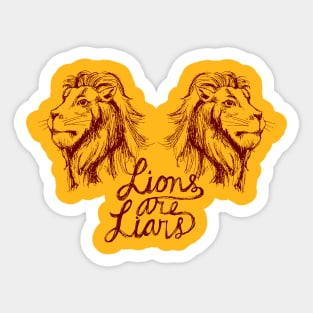Lions Are Liars Sticker
